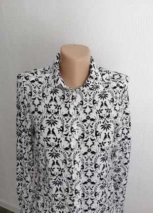 Шёлковая рубашка h&m из натурального шёлка,р.4,6,8,34,365 фото