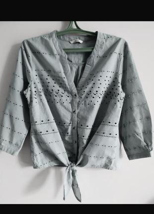 Белоснежная рубашка на завязках george