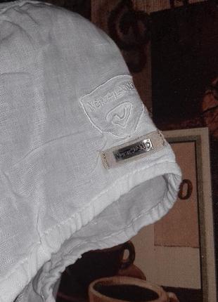 Белоснежная рубашка с вышивкой northland,лен/хлопок,р.36/38/406 фото
