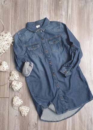 Сукня туніка сорочка  джинс next 6-7л