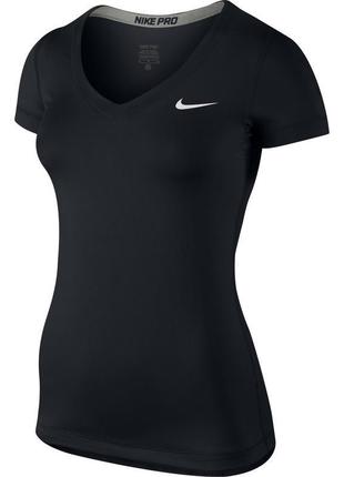 Женская спортивная футболка nike pro v-neck6 фото