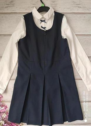 Сарафан школьный marks &amp; spencer б\у 9-10 лет\140 см.