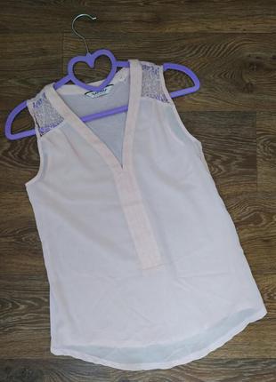 Ніжно рожева легенька блуза naf naf