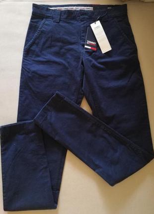 Котоновые брюки tommy jeans на высокий рост1 фото