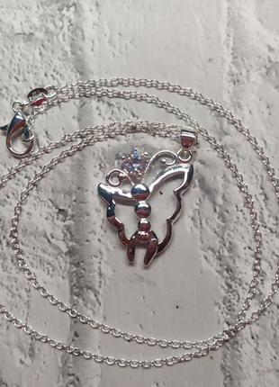 Подвеска цепочка серебро 925 пробы стерлинговое стерлінгове підвіска цепочка срібло 925 проби посріблена посеребренная