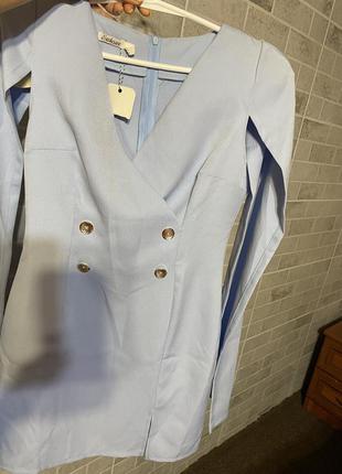 Платье- пиджак  кейп для смелой модницы 3 цвета s m2 фото