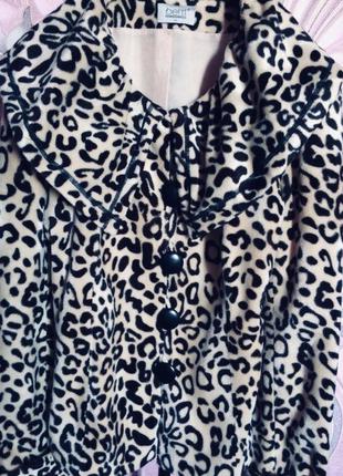 Дизайнерський плюшевий леопардовий блейзер/піджак/жакет лео принт betty barclay collection.3 фото