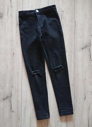 Вузькі джинси скінні з прорізами на колінах matalan 8-9 років 128-134 см