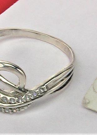 Кольцо перстень серебро 925 проба 2,35 грамма 18 размер