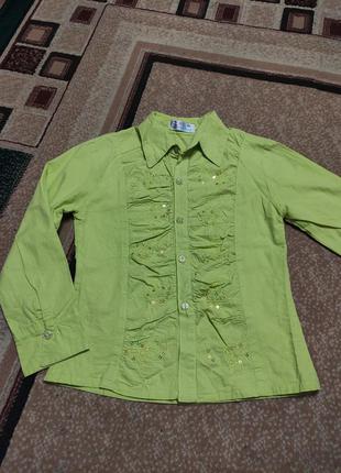 Школьная рубашка с паетками яркая нарядная блузка4 фото
