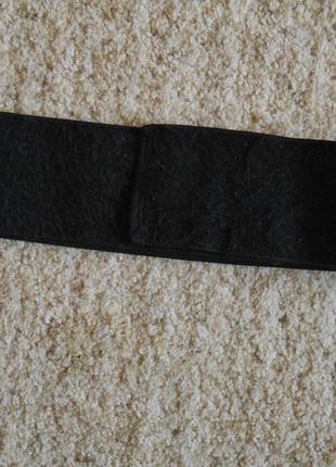 Ремінь чорний на ліпучках на талію 72-125 см