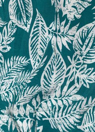 Зелёная летняя мини юбка,тропический принт(6)4 фото