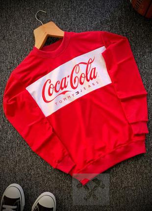 Стильний чоловічий осінній світшот толстовка coca cola tommy hilfiger