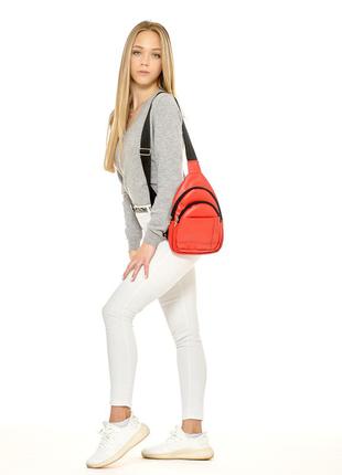 Модна трендова червона сумочка через плече сумка слінг для дівчини1 фото