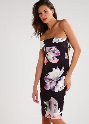 Красиве облягає плаття міді квіти 3d miss selfridge