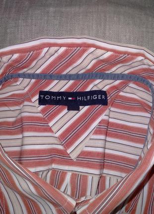 Мужская рубашка в полоску от tommy hilfiger3 фото