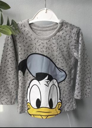 Реглан для мальчика с donald duck disney george размер 6-9 мес 68-74 см кофта1 фото