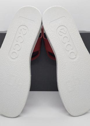 Шикарные кожаные красные босоножки сандалии ecco flowt оригинал6 фото