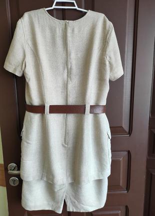 Льняное платье с ремнем. 100% лен4 фото