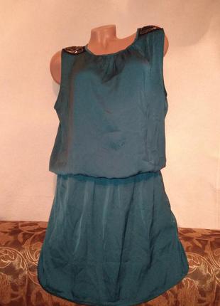 Платье с погонами из бусин р.l1 фото
