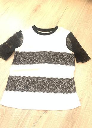 Дуже красива ефектна блуза zara мереживо