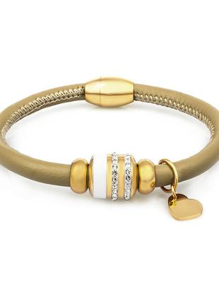 Браслет steel story из медицинской стали 316l и экокожи (бск-1229)