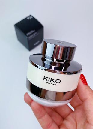 Прозрачная фиксирующая матовая пудра kiko milano invisible touch face fixing powder. кико мелано