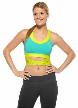 Спортивный топ damen reebok dance short bra для танцев и фитнеса playdry technology