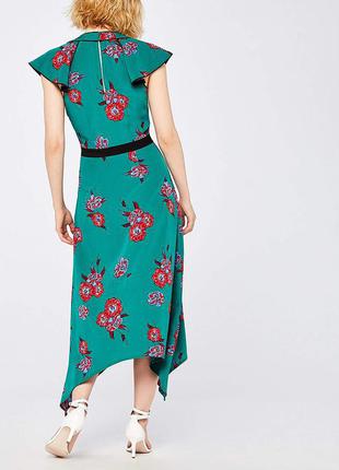 Шикарное воздушное миди-платье с расклешенной ассиметрией по низу5 фото