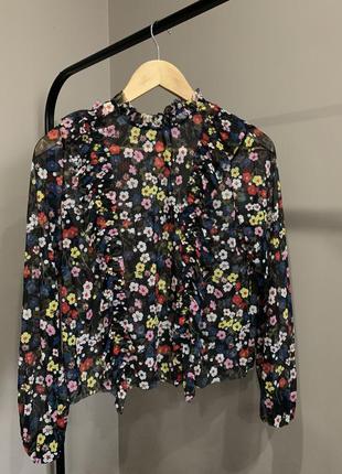 Envii прозрачная блуза в цветочный принт3 фото
