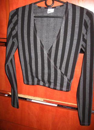 Топ crop смужка сірий