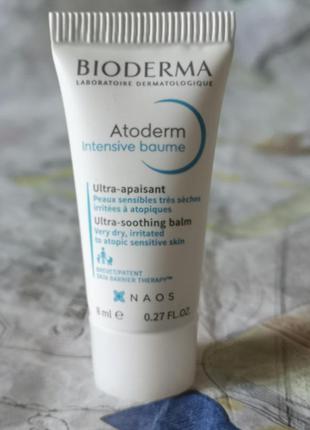 Бальзам "интенсив" для очень сухой кожи bioderma atoderm intencive baume, 8 мл2 фото