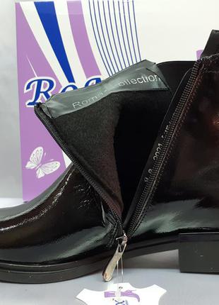 Скидка!демисезонные ботинки классические из лаковой кожи на молнии romax 36-41р.2 фото