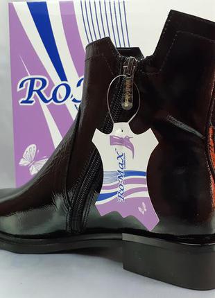 Скидка!демисезонные ботинки классические из лаковой кожи на молнии romax 36-41р.8 фото