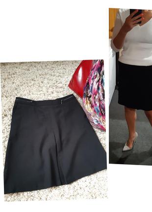 Базовая черная юбка миди трапеция с карманами, next, p. 81 фото