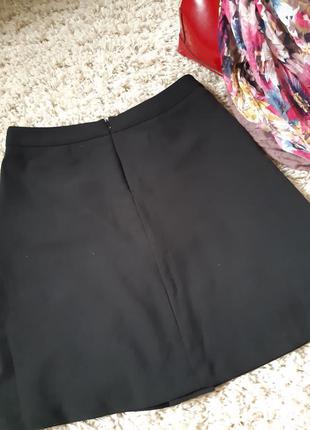 Базовая черная юбка миди трапеция с карманами, next, p. 84 фото