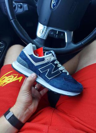 Женские кроссовки new balance 574 blue