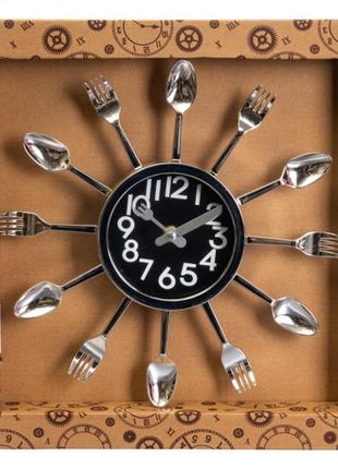 Стильные часы для кухни “ложки и вилки” (2003-028)1 фото