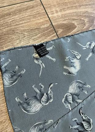 Женский красивый шелковый шарф платок с принтом от v.i.p company швейцария