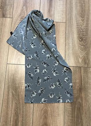 Женский красивый шелковый шарф платок с принтом от v.i.p company швейцария