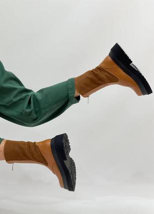 Шкіряні ботинки осінні зимові челсі кожаные ботинки мартинсы8 фото