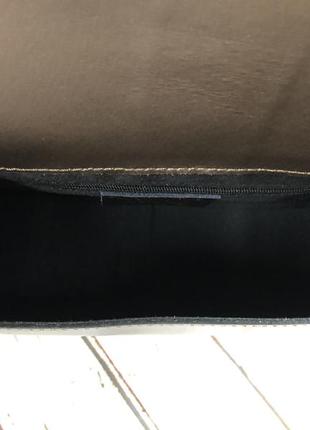 Кожаная сумка кроссбоди бронзовая италия genuine leather.9 фото
