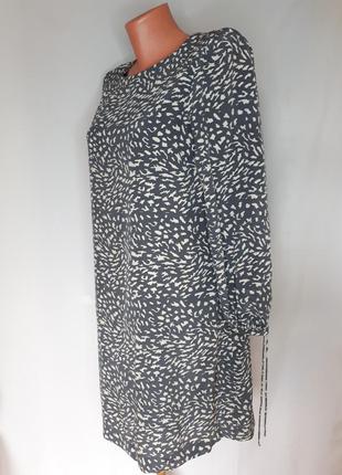Шелковое платье свободного кроя (размер 36-38)3 фото