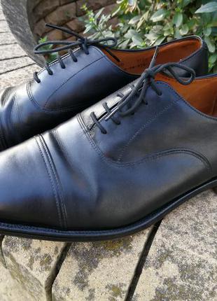 Чоловічі чорні класичні туфлі-оксфорди sanders & sanders england