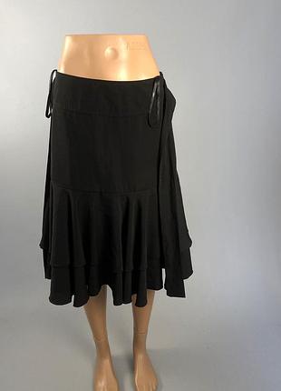 Юбка миди, легкая papaya, черная
