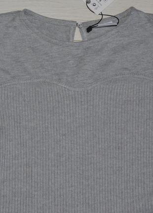 9/10 років 134-140 см новий фірмовий комбінований топ блузка блуза в рубчик зара zara8 фото