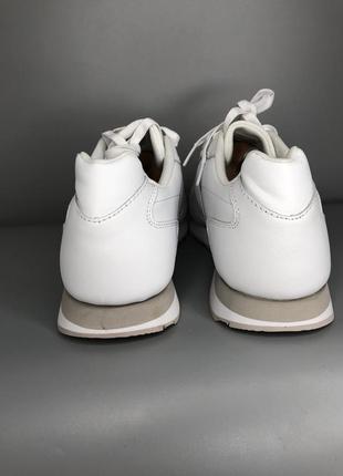 Reebok белые кожаные мужские классические кроссовки кроссы размер 44.5 29 см8 фото