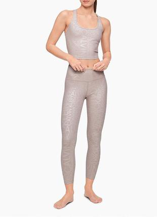 Бежеві спортивні жіночі легінси calvin klein 7/82 фото