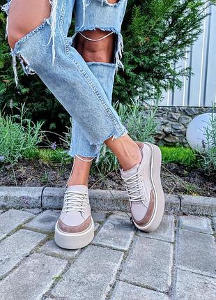 Женские кожаные кеды, разные цвета