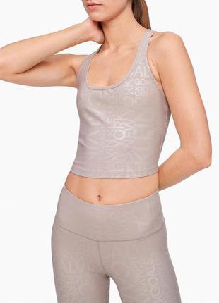 Бежеві спортивні жіночі легінси calvin klein 7/85 фото